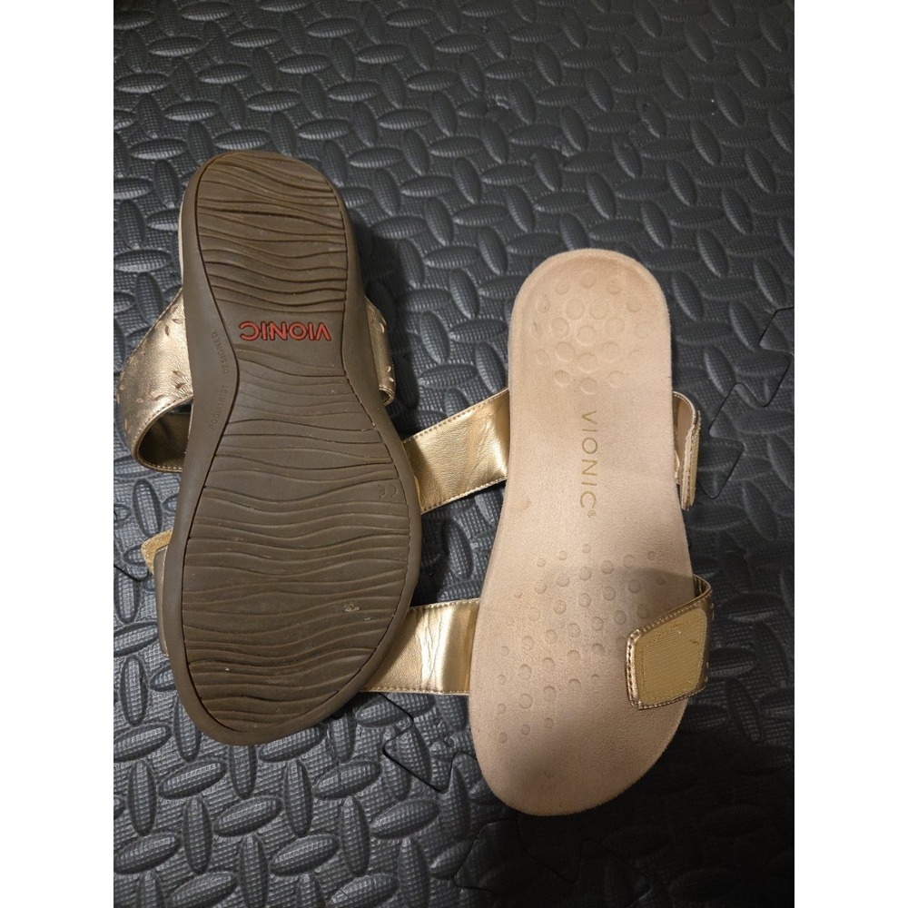 Vionic Randi Metallic Slide Sandals Size 7.5 - Picture 3 of 5